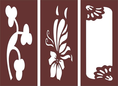 طرح الگوهای خلاقانه بافل مجموعه برای برش لیزری - creative baffle patterns set for laser cut ve - برای دستگاه CNC چوب و لیزر (سی ان سی)