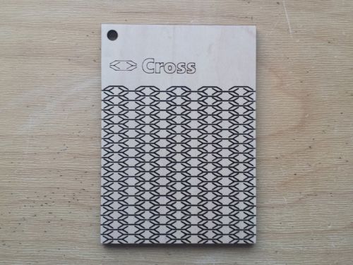 طرح الگوی متقابل لولا زنده برای برش لیزری - cross pattern living hinge template for laser cut - برای دستگاه CNC چوب و لیزر (سی ان سی)
