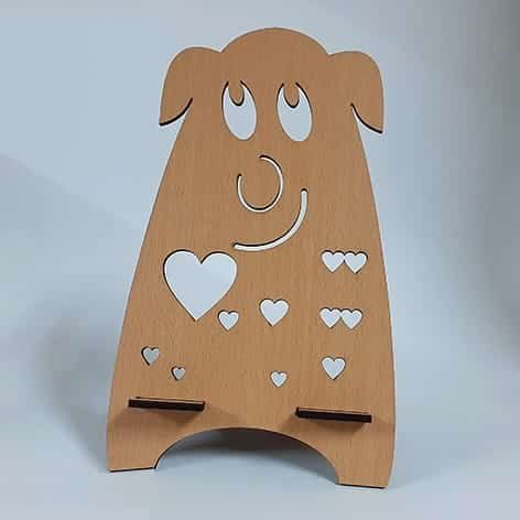 طرح cute-animal-phone-holder-stand-with-love-hearts-cutout-pattern-laser-cut-ve