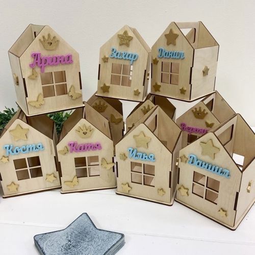 طرح جا قلمی میز خانه ناز برای برش لیزری - cute house desk organizer pen holder for laser cut ve - برای دستگاه CNC چوب و لیزر (سی ان سی)