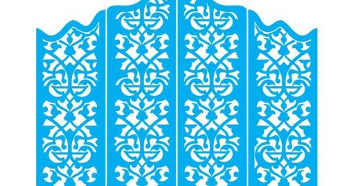 طرح برش تاشو صفحه پنل شبکه - cut folding screen panel grid 1 - برای دستگاه CNC چوب و لیزر (سی ان سی)