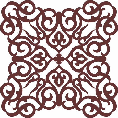 طرح گلدار صفحه گلدار برای برش لیزری - damask screen floral pattern for laser cutting - برای دستگاه CNC چوب و لیزر (سی ان سی)