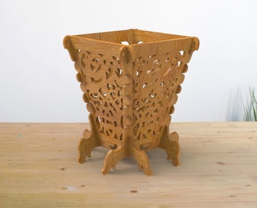 طرح گلدان گلدان تزئین شده برای برش لیزر - decorated flower pot vase for laser cut ve - برای دستگاه CNC چوب و لیزر (سی ان سی)