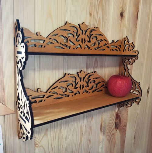 طرح قفسه تخت دوطبقه تزئینی برای برش لیزری - decorative bunk bed shelf for laser cutting ve - برای دستگاه CNC چوب و لیزر (سی ان سی)