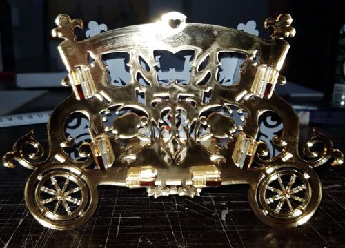 طرح نگهدارنده گل کالسکه تزئینی برای برش لیزری - decorative carriage flower holder for laser cut ve - برای دستگاه CNC چوب و لیزر (سی ان سی)