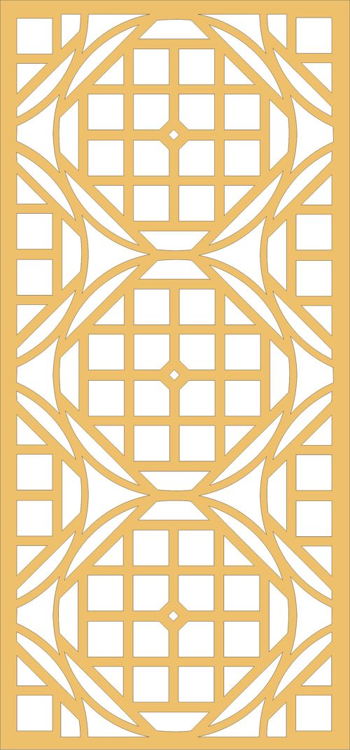 طرح صفحه نمایش حاشیه دار تزئینی برای برش لیزری - decorative circular baffle screen for laser cutting - برای دستگاه CNC چوب و لیزر (سی ان سی)