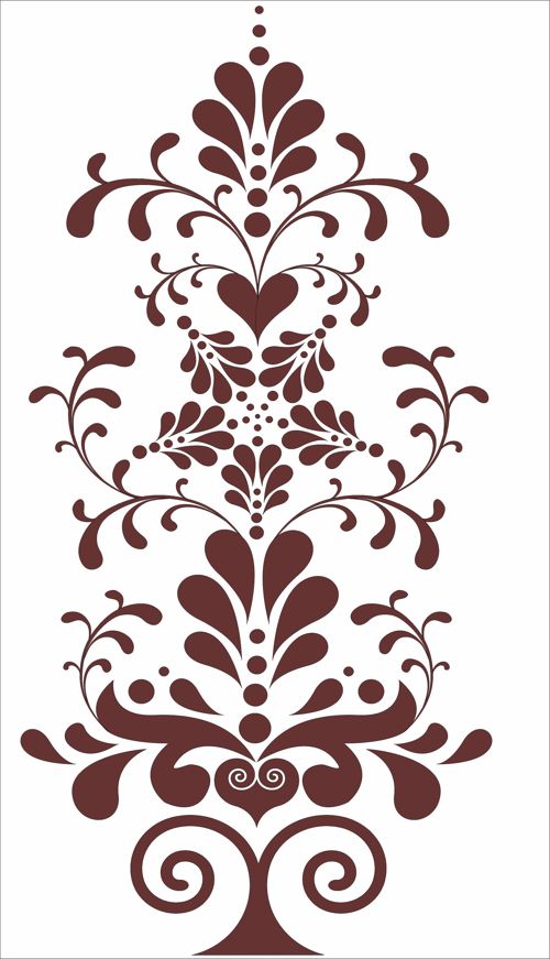 طرح گل گل تزئینی برای برش لیزر - decorative floral flower pattern design for laser cut ve - برای دستگاه CNC چوب و لیزر (سی ان سی)