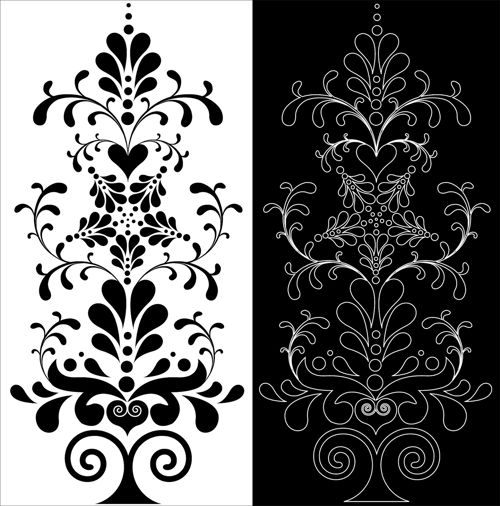 طرح الگوی گلدار تزئینی دو - decorative floral pattern double - برای دستگاه CNC چوب و لیزر (سی ان سی)