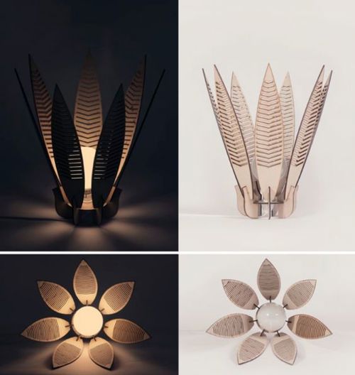 طرح آباژور گل تزئینی برای برش لیزری - decorative flower lamp shade for laser cutting ve - برای دستگاه CNC چوب و لیزر (سی ان سی)