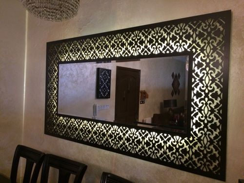 طرح آینه قاب تزئینی بزرگ - decorative framed mirror large - برای دستگاه CNC چوب و لیزر (سی ان سی)