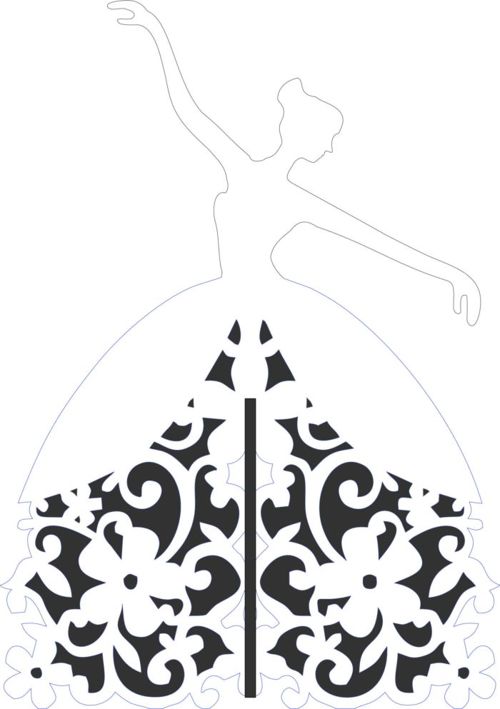 طرح مدل دختر تزئینی مدل تاپ طراحی - decorative girl model topper design ve - برای دستگاه CNC چوب و لیزر (سی ان سی)