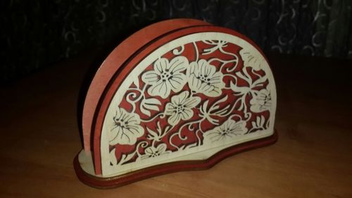 طرح جا دستمال تزئینی برای برش لیزری - decorative napkin holder for laser cut ve - برای دستگاه CNC چوب و لیزر (سی ان سی)
