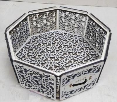 طرح جعبه شیرینی هشت ضلعی تزئینی برش لیزری قالب - decorative octagon candy box laser cutting template ve - برای دستگاه CNC چوب و لیزر (سی ان سی)