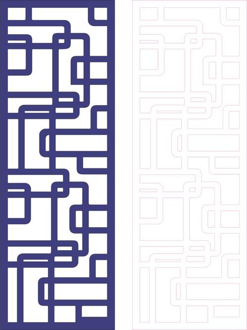 طرح الگوی تزئینی برای جداکننده پارچه - decorative pattern for divider - برای دستگاه CNC چوب و لیزر (سی ان سی)