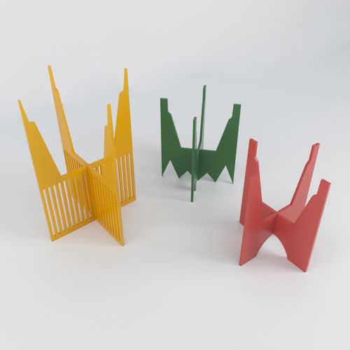 طرح پایه گیاه تزئینی لیزری - decorative plant stands laser cut ve - برای دستگاه CNC چوب و لیزر (سی ان سی)