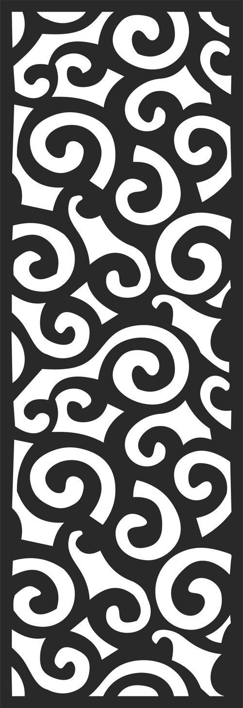 طرح decorative-privacy-partition-indoor-panel-room-divider-floral-lattice-stencil-seamless-design-pattern
