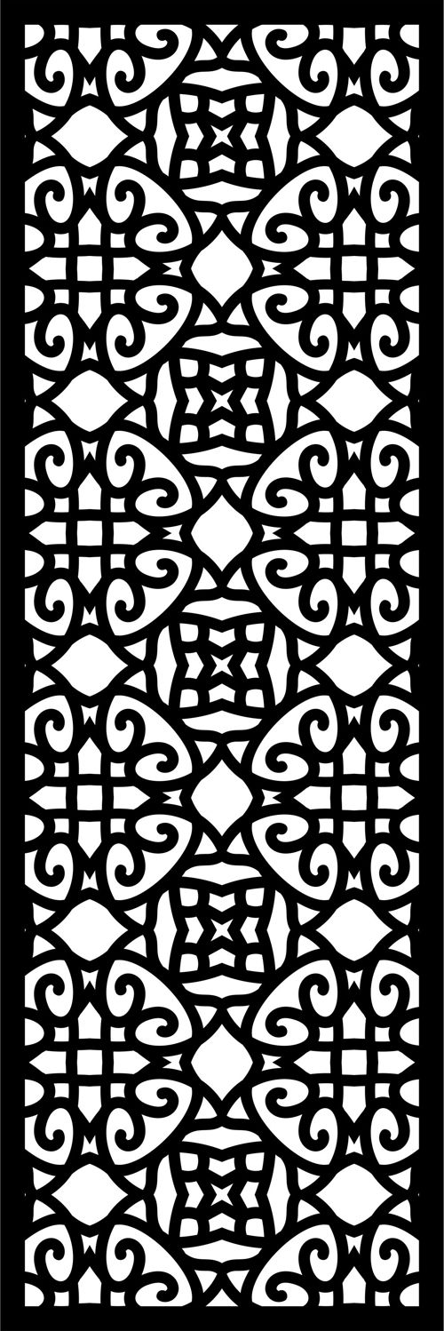 طرح decorative-privacy-partition-indoor-panels-floral-lattice-stencil-room-divider-pattern