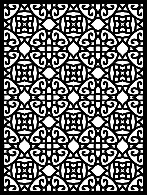 طرح decorative-privacy-partition-indoor-panels-floral-lattice-stencil-room-divider-seamless-design-for-laser-cut-ve