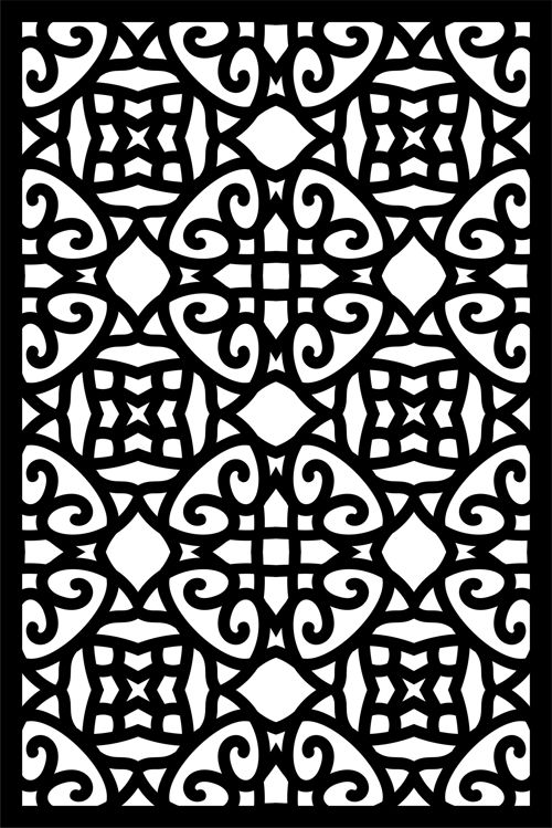 طرح decorative-privacy-partition-indoor-panels-floral-lattice-stencil-room-divider-seamless-design-pattern-for-laser-cut-ve