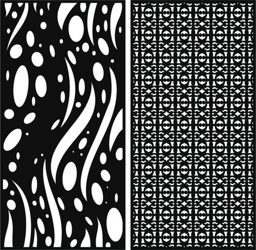 طرح پارتیشن حفاظتی تزئینی داخلی پانل مشبک جداکننده اتاق - decorative privacy partition indoor panels lattice room dividers - برای دستگاه CNC چوب و لیزر (سی ان سی)
