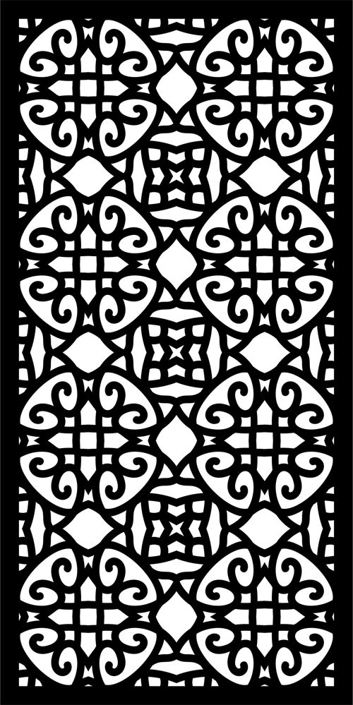 طرح decorative-privacy-partition-indoor-panels-room-divider-floral-lattice-stencil-seamless-for-laser-cut-ve