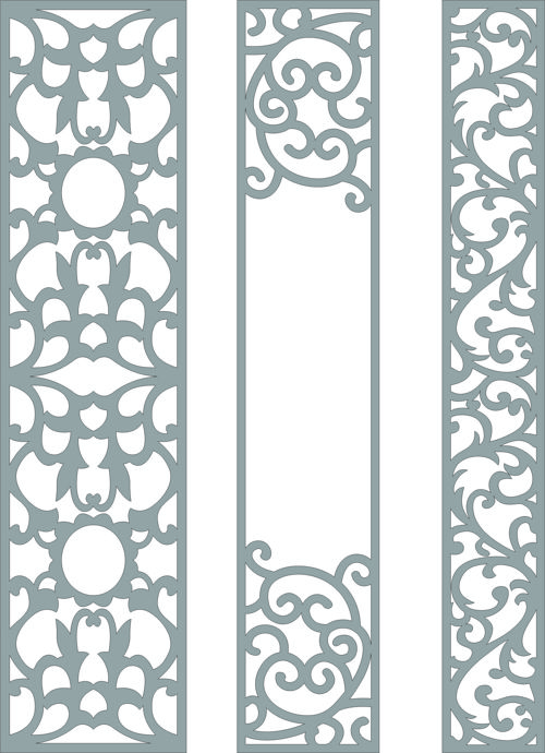 طرح پانل‌های پارتیشن حفاظتی تزئینی شبکه‌ای جداکننده اتاق الگوهای - decorative privacy partition panels lattice room divider patterns - برای دستگاه CNC چوب و لیزر (سی ان سی)