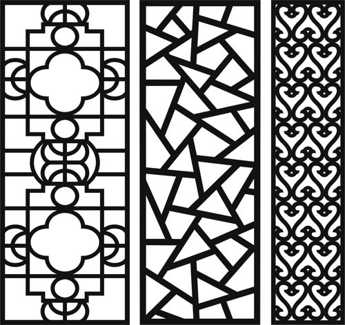طرح decorative-privacy-partition-screen-triangle-glider-and-gooseneck-for-laser-cut-ve