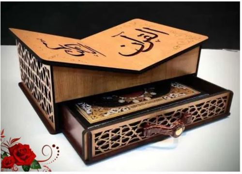 طرح decorative-quran-stand-with-drawer
