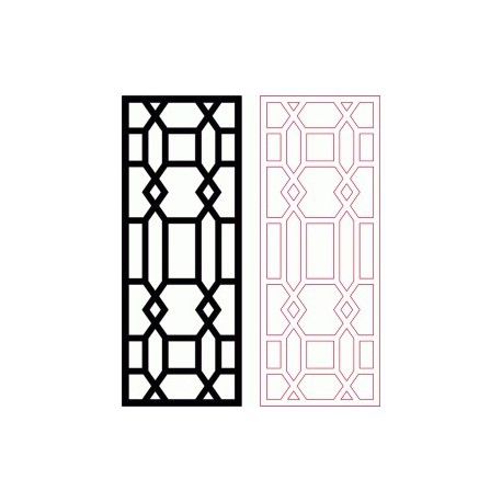 طرح الگوی طراحی دیواری اتاق تزئینی - decorative room divider pattern design - برای دستگاه CNC چوب و لیزر (سی ان سی)