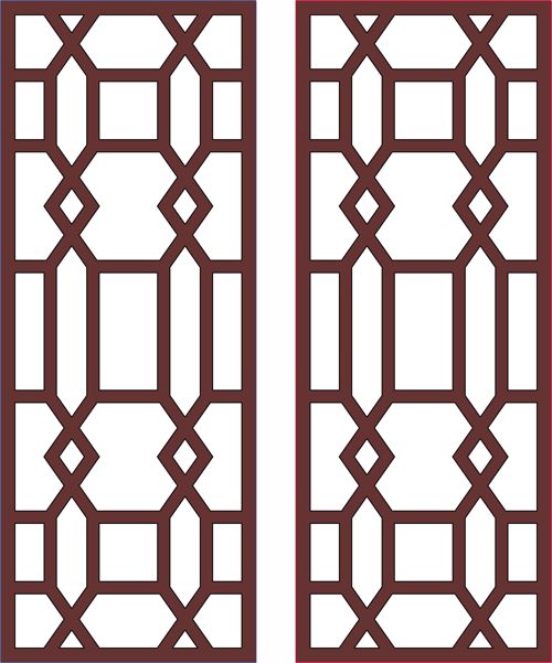 طرح الگوی جداکننده اتاق تزئینی برای برش لیزری - decorative room divider pattern for laser cutting - برای دستگاه CNC چوب و لیزر (سی ان سی)