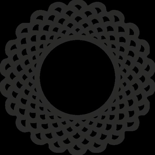طرح تزئینی گرد مشبک 003 - decorative round grille 003 - برای دستگاه CNC چوب و لیزر (سی ان سی)