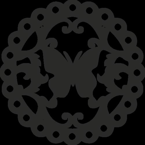 طرح تزئینی گرد مشبک 004 - decorative round grille 004 - برای دستگاه CNC چوب و لیزر (سی ان سی)