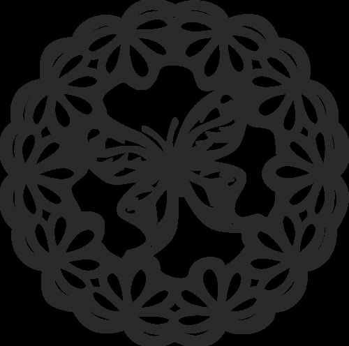 طرح تزئینی گرد مشبک 0 - decorative round grille 011 - برای دستگاه CNC چوب و لیزر (سی ان سی)