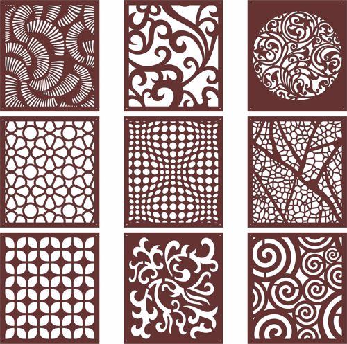 طرح الگوهای صفحه نمایش تزئینی طرح برای برش لیزر - decorative screen patterns designs for laser cut ve - برای دستگاه CNC چوب و لیزر (سی ان سی)