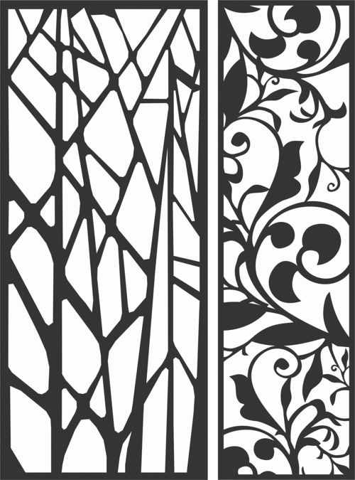طرح الگوهای صفحه نمایش تزئینی برای برش لیزری - decorative screen patterns for laser cutting 63 - برای دستگاه CNC چوب و لیزر (سی ان سی)
