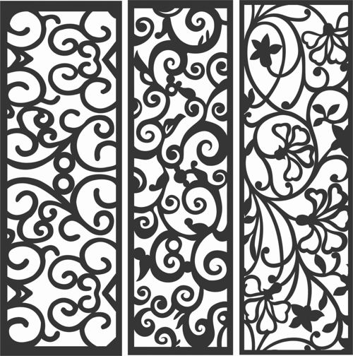 طرح الگوهای صفحه نمایش تزئینی برای برش لیزری - decorative screen patterns for laser cutting 89 - برای دستگاه CNC چوب و لیزر (سی ان سی)