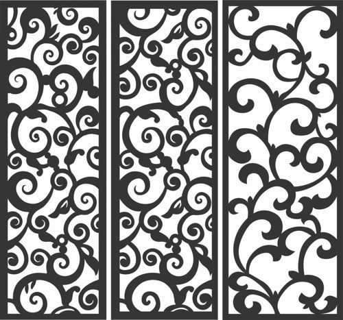 طرح الگوهای صفحه نمایش تزئینی برای برش لیزری - decorative screen patterns for laser cutting 91 - برای دستگاه CNC چوب و لیزر (سی ان سی)