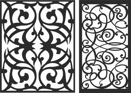 طرح الگوهای صفحه نمایش تزئینی برای برش لیزری - decorative screen patterns for laser cutting 101 - برای دستگاه CNC چوب و لیزر (سی ان سی)