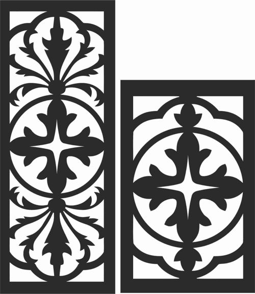 طرح الگوهای صفحه نمایش تزئینی برای برش لیزری - decorative screen patterns for laser cutting 122 - برای دستگاه CNC چوب و لیزر (سی ان سی)
