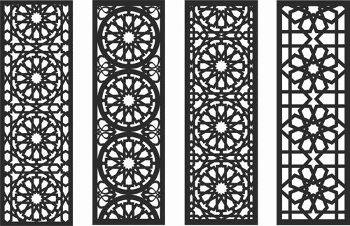 طرح الگوهای صفحه نمایش تزئینی برای برش لیزری - decorative screen patterns for laser cutting 128 - برای دستگاه CNC چوب و لیزر (سی ان سی)