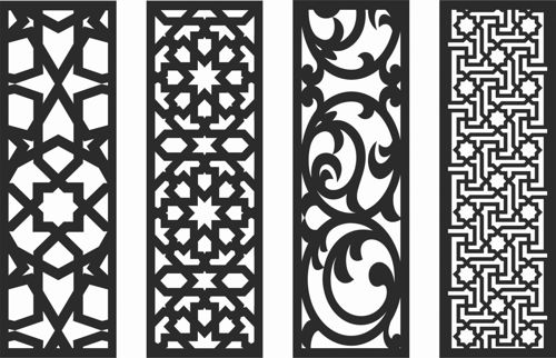 طرح الگوهای صفحه نمایش تزئینی برای برش لیزری - decorative screen patterns for laser cutting 129 - برای دستگاه CNC چوب و لیزر (سی ان سی)