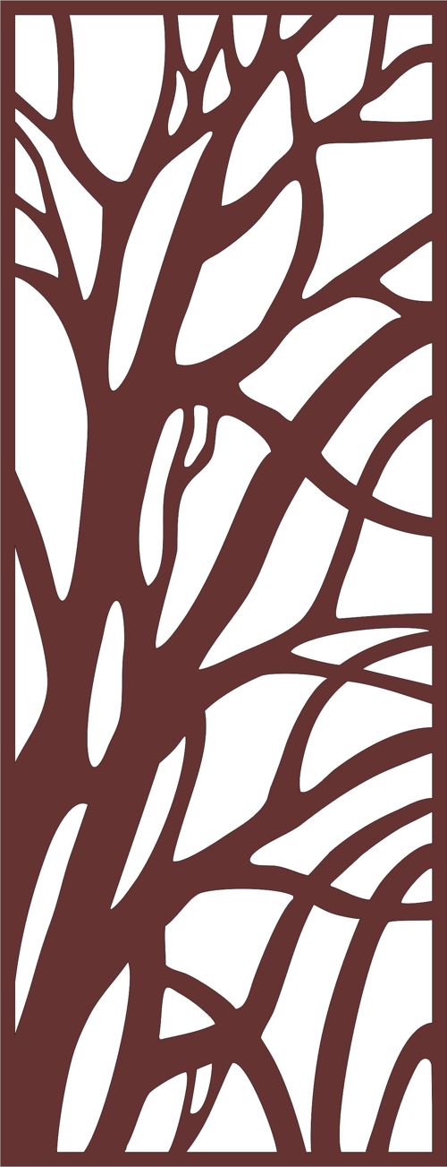 طرح الگوهای صفحه روی شاخه های درخت تزئینی برای اتاق نشیمن برای برش لیزر - decorative tree branches screen patterns living room for laser cutting - برای دستگاه CNC چوب و لیزر (سی ان سی)