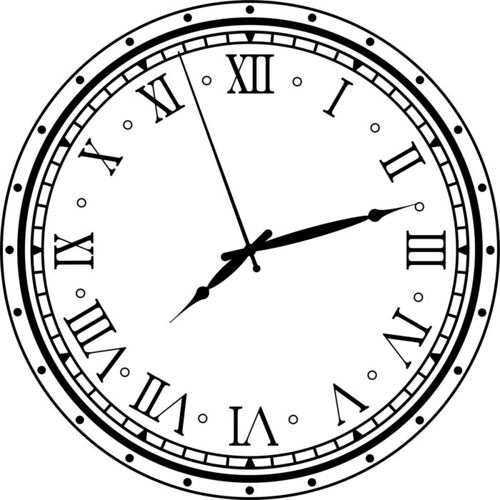 طرح ساعت دیواری تزئینی مدل رومی لیزر - decorative wall clock roman model laser cut ve - برای دستگاه CNC چوب و لیزر (سی ان سی)