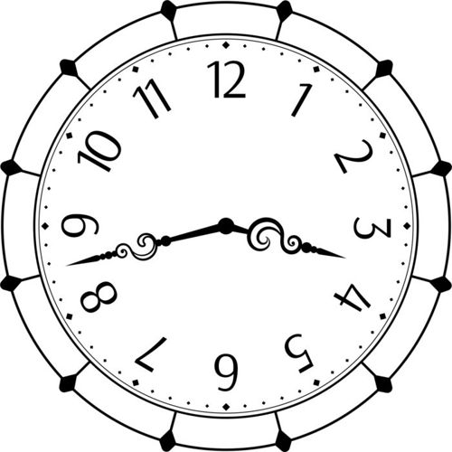 طرح ساعت دیواری تزئینی طرح ساده برش لیزری - decorative wall clock simple design laser cut ve - برای دستگاه CNC چوب و لیزر (سی ان سی)