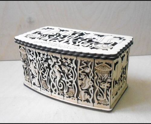 طرح decorative-wooden-box-3mm-for-laser-cut