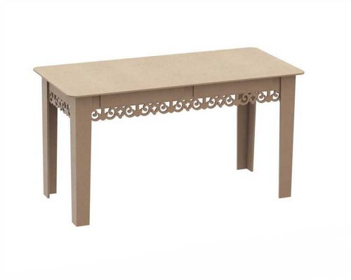طرح میز چوبی تزئینی میز - decorative wood table - برای دستگاه CNC چوب و لیزر (سی ان سی)