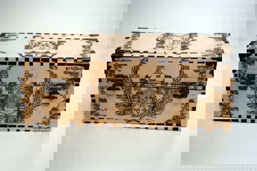 طرح جعبه دکور اژدها هنر طراحی برش لیزری - decor box dragon art design laser cut ve - برای دستگاه CNC چوب و لیزر (سی ان سی)