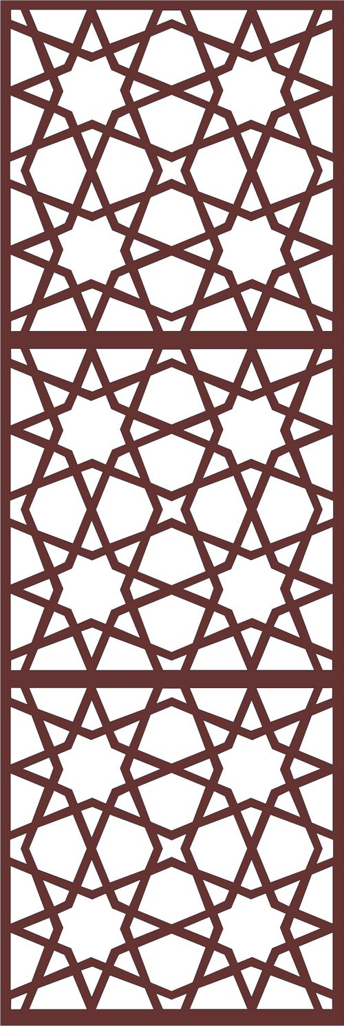 طرح دکور درز گل گریل برای برش لیزری - decor seamless floral grill for laser cutting - برای دستگاه CNC چوب و لیزر (سی ان سی)