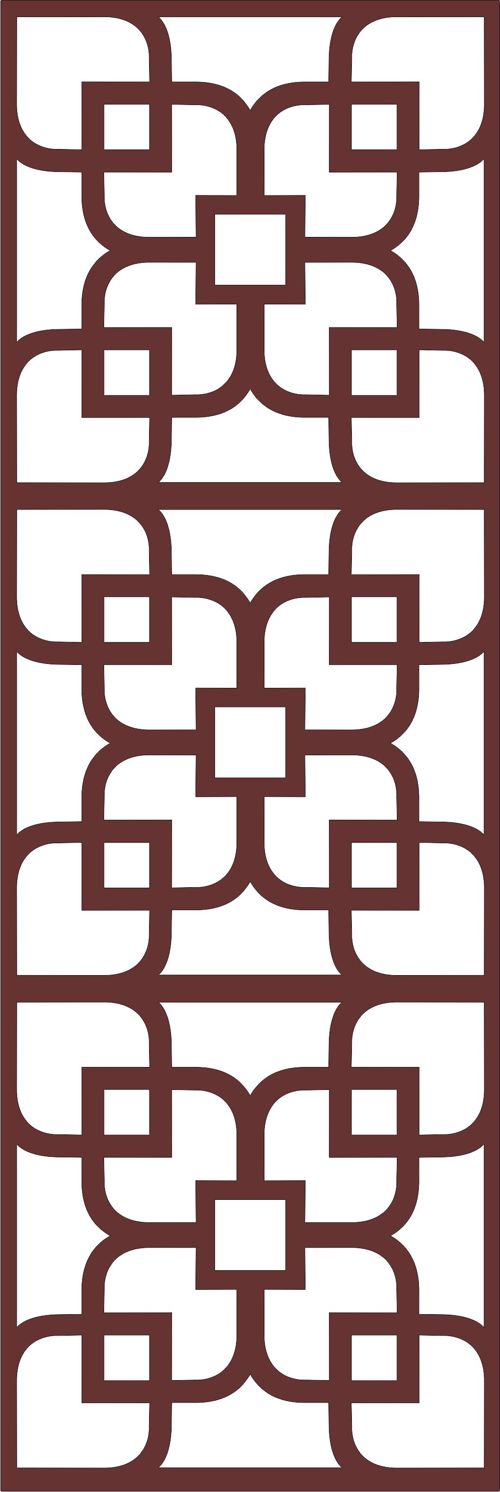 طرح دکور درز گل گریل پنل برای برش لیزری - decor seamless floral grill panel for laser cutting - برای دستگاه CNC چوب و لیزر (سی ان سی)