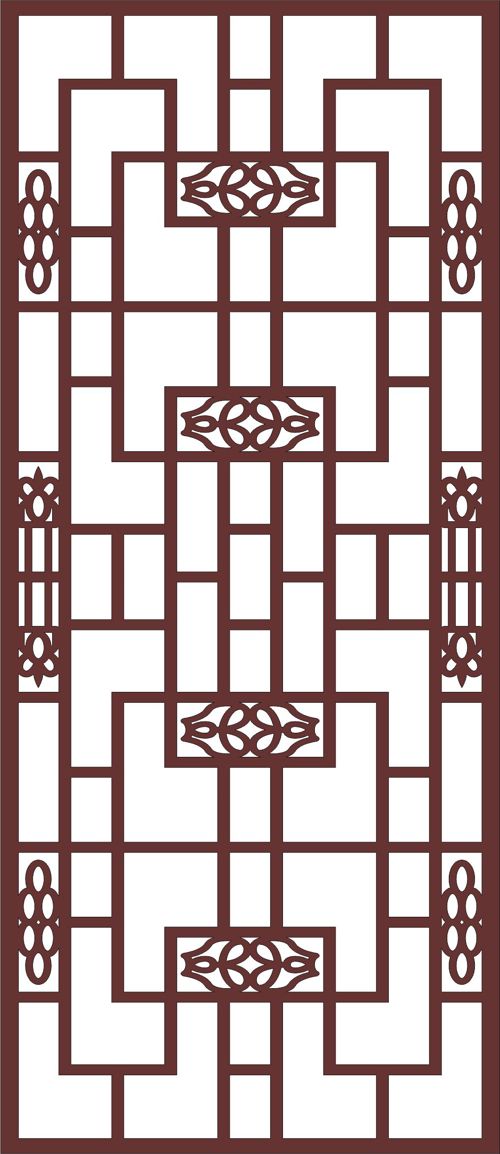 طرح گل جلی درز برای برش لیزری - decor seamless floral jali design for laser cutting - برای دستگاه CNC چوب و لیزر (سی ان سی)